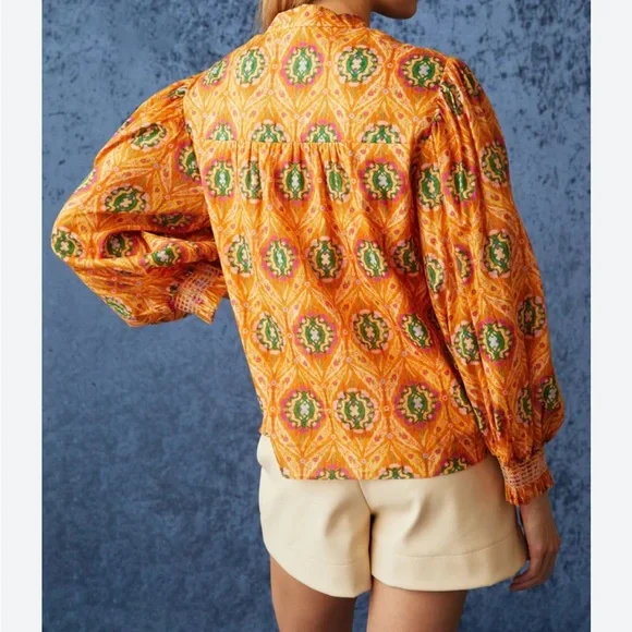 Marie Oliver Imogene Ikat style blouse.